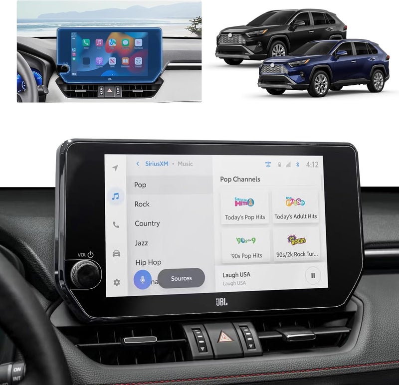 BSTW for 2025 Toyota RAV4 Screen Protector for 2023-2025 RAV4 Limited/TRD Off-Road RAV4 Prime XSE 10.5" Touchscreen for 2025 RAV4 Hybrid Accessories Anti Glare Tempered Glass Film (RAV4 10.5-In Matte) - Image 3